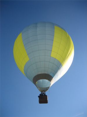 Ballongen i luften.