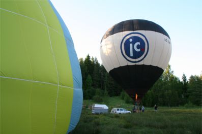 Ballonger som fylls