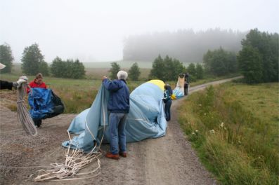 Ballongen packas