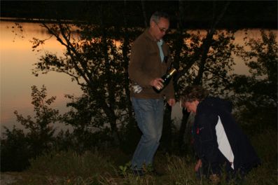 Dop vid sjökanten