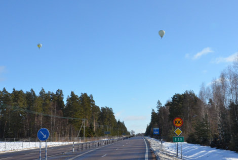 Ballongerna i luften
