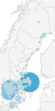 Karta över besökare