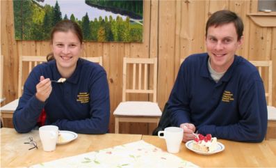 Uppvaktning med tårta